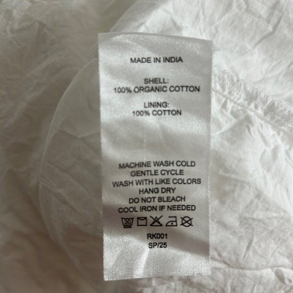 Quince Women's 100% Organic Cotton Poplin Tiered Maxi Dress Classic White M - Picture 3 of 5